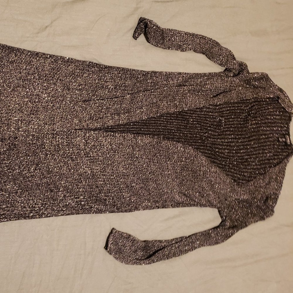 Metallic Duster Sweater